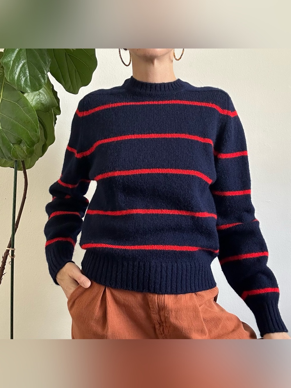Vintage Lands' End Shetland Wool Sweater